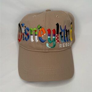 Disneyland Resort Tan Character Letter Cap